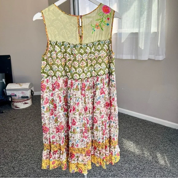 Anthropologie Tanvi Kedia Ananya Tunic Floral Mini Dress - Picture 5 of 10